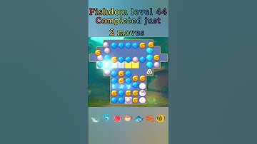 Fishdom level 44 complete in just 2 moves #fishdom #level44