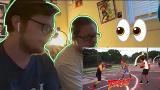 WE LIKES THIS PURE CHAOS AT THE PARK! 5v5 Basketball! (REACTION!)