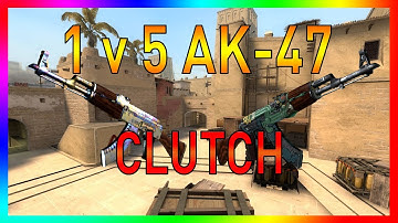 CSGO: AK-47 1v5 CLUTCH ON MIRAGE ACE