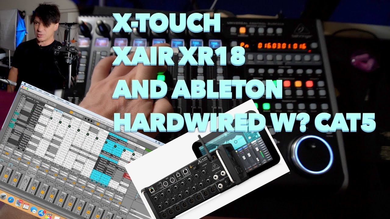 X Touch Rack X18 Behringer X-Touch with Xair XR18 and Ableton Hardwired W/ ethernet Cat7 ...