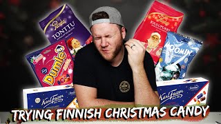 TRYING FINNISH CHRISTMAS CANDY | Taste Test Tuesday