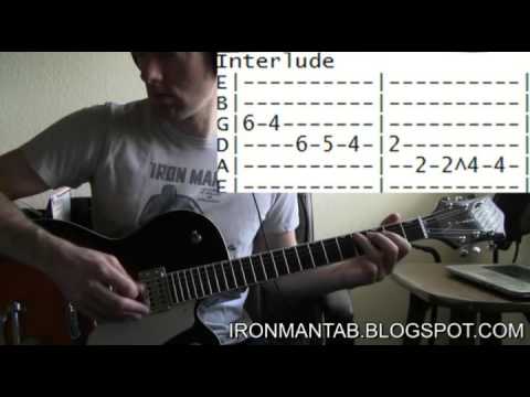 Iron Man Tab & Guitar Chords with Guitar Solo Lesson by Black Sabbath -  YouTube