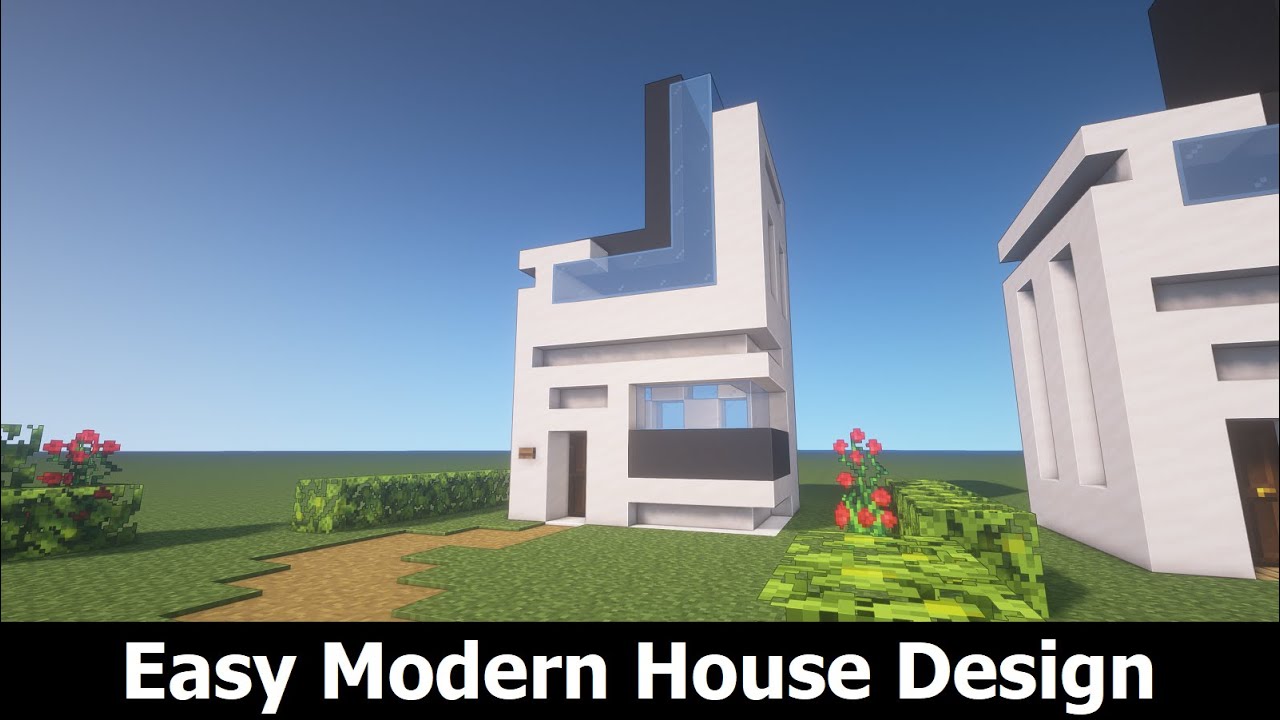 Modern White and Gray House with garden in Minecraft. Mod: Decocraft. :  r/Minecraftbuilds