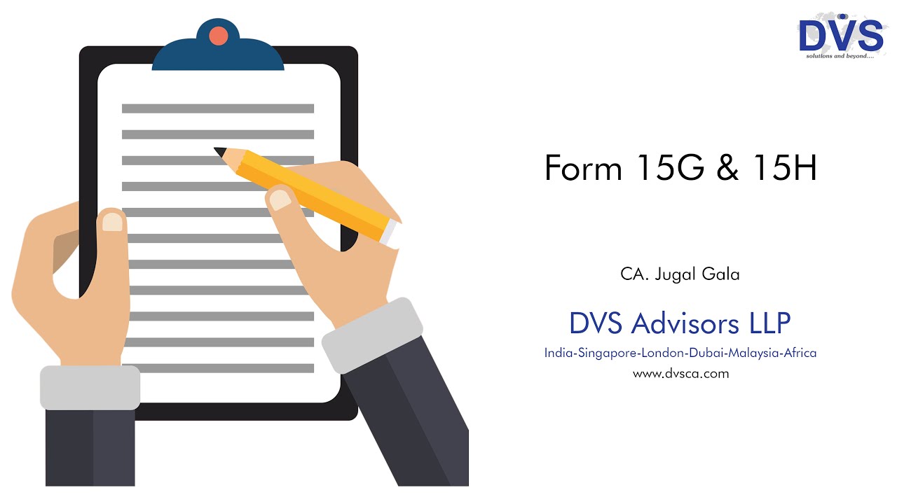 What Is Form 15G 15H YouTube