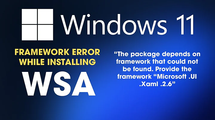 FIX: The package depends on framework that could not be found. Provide the framework. (WSA)