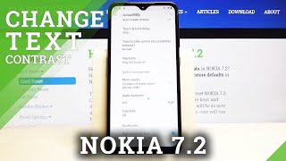 How to Turn On High Contrast Text in NOKIA 7.2 – Customize Display Settings screenshot 2