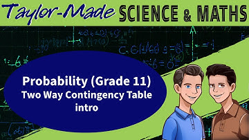 Probability Grade 11 Two Way Contingency Tables intro