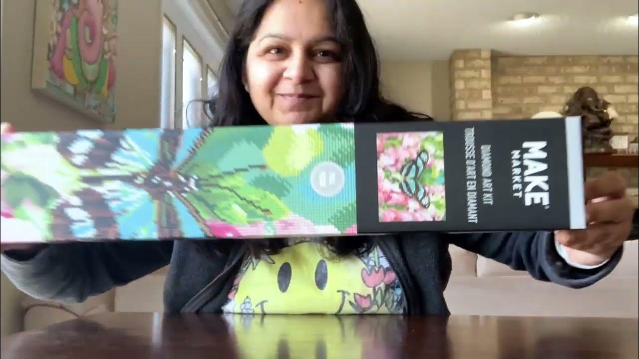 part 1, Make Market Diamond Art Kit “Floral” Unboxing from @Michaels , Diamond Art