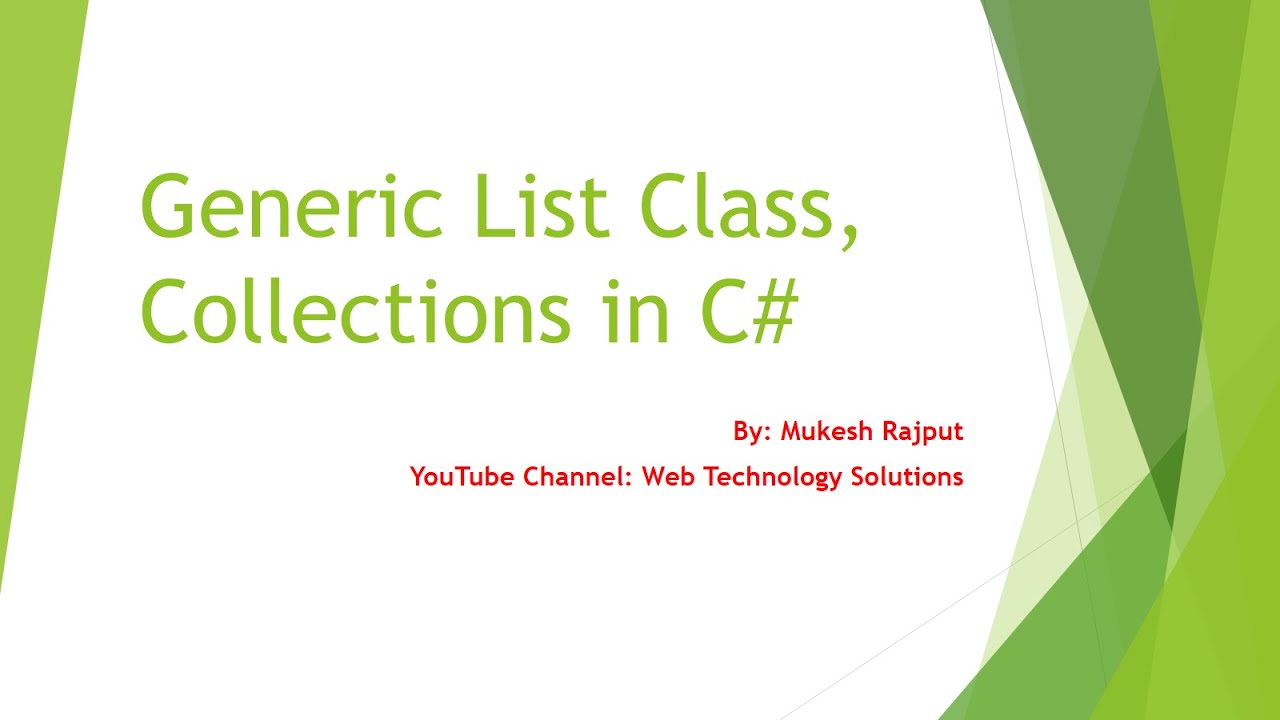 System collections generic list 1. Generic collections in c#.