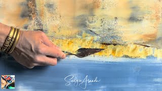 Create Dynamic and Fascinating Movements: Abstract Art Tutorial with a squeegee and a knife  ART DIY