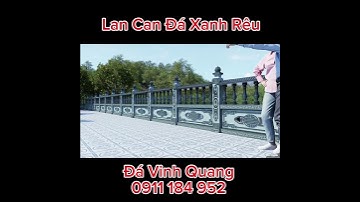 Lan can đá xanh rêu hai tầng – Phù hợp nhà thờ họ, đình, chùa, lăng mộ – Đá Vinh Quang 0911 184 952
