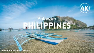 Palawan Philippines - 4k Scenic With Calming Music For Relaxation