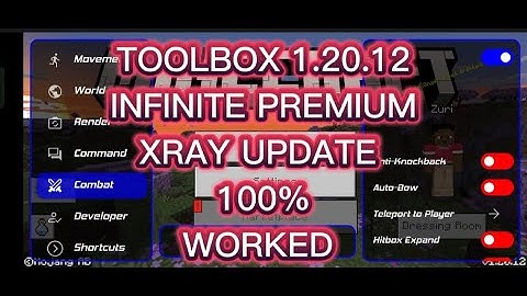 TOOLBOX FOR MCPE 1.20.12 INFINITE PREMIUM X-RAY UPDATE