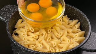 Quickest recipe!  I cook it almost every day!  Pasta and eggs?
