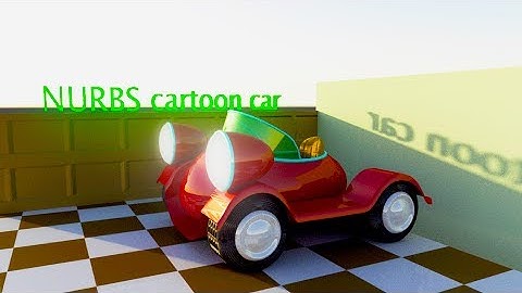 Maya NURBS cartoon car part 03