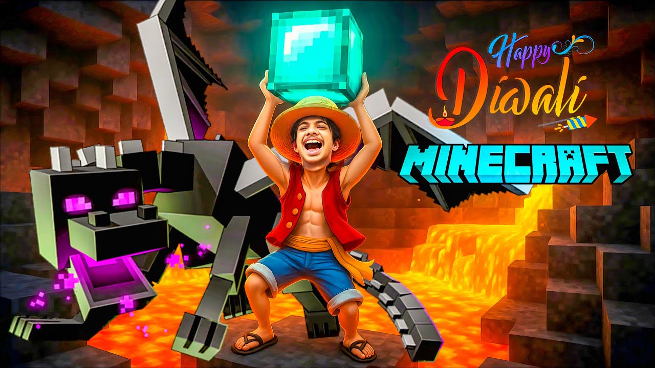 💎 Finally Diamond Mil Gaya 😍 | Minecraft Live Hindi | Happy Diwali ...