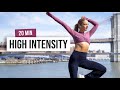 20 min sweaty cardio hiit new york special  all standing home workout  no equipment  no repeats