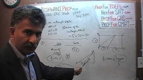 Revised GRE Math Day 370, p260 - Area of Triangle - Prep Tutor via Skype GRE, GMAT, SAT, ACT, TOEFL