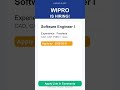 Wipro Hiring Software Engineer I | India | Off Campus 2026