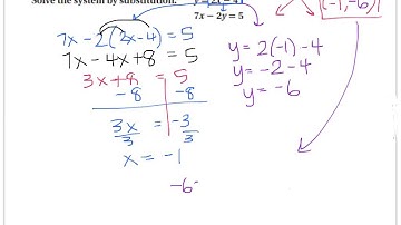 Algebra - 4.2 Solving Systems by Substitution