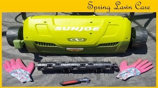 Sun Joe Dethatcher Joe Replacement Tines for AJ800E HOW TO CHANGE CYLINDERS ON SUNJOE DETHATCHER/SCARIFIER