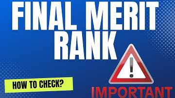 How to Check Final MERIT Rank?