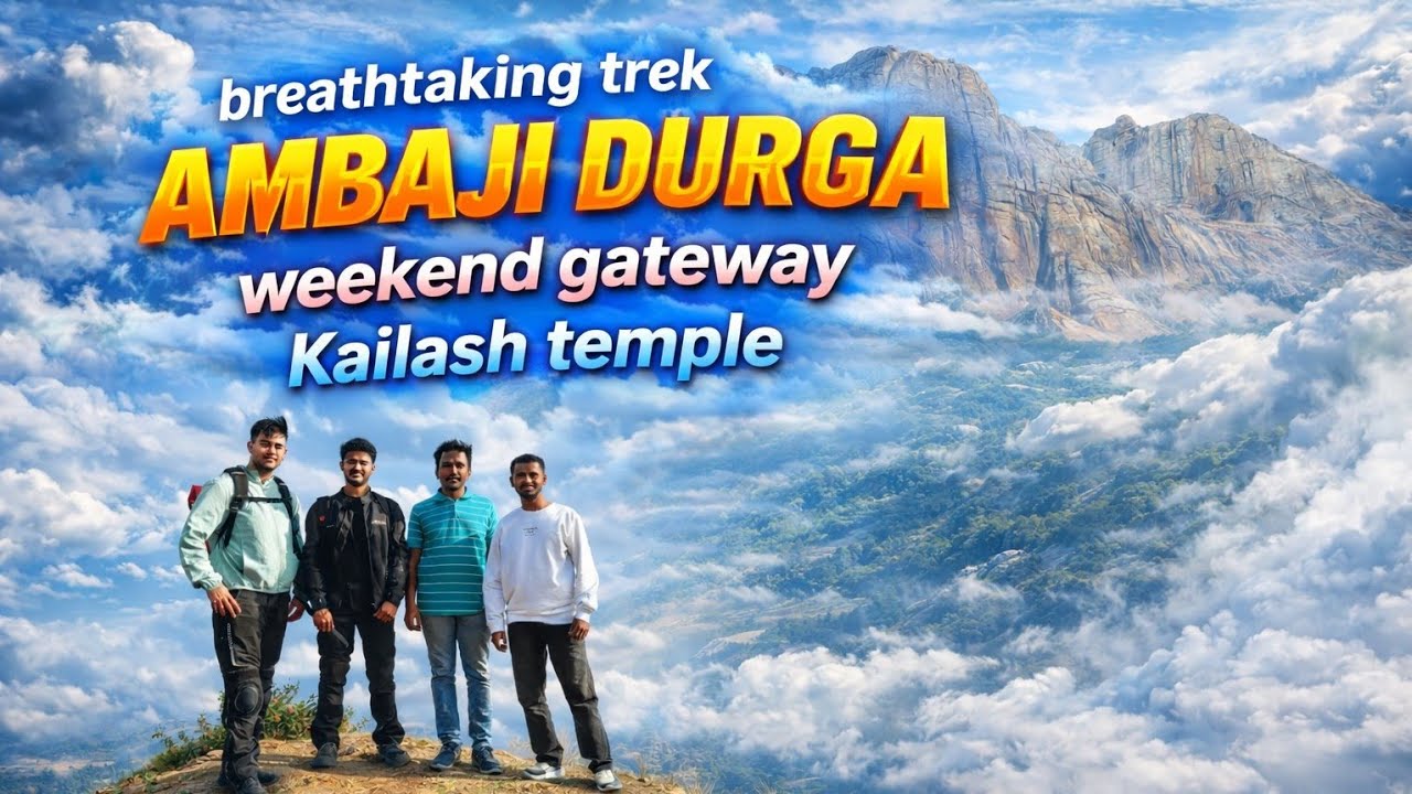 Breathtaking Trek to Ambaji Durga | Hidden Hill Fort near Bengaluru | Bike & Trek Vlog | 80 Km's