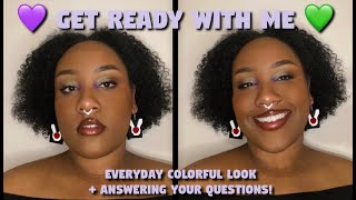 GRWM My Everyday Colorful Wearable Makeup Look+ Q&A!