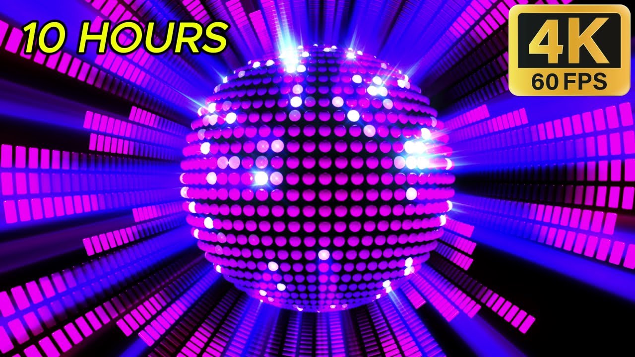 Disco Ball 4K 60FPS – 10 Hours of Looping Visuals | Neon Party Lights ...