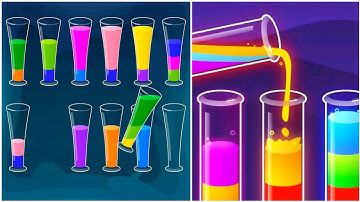 Water Sort Puzzle Gameplay 35, Android Games ios Walkthrough Simulator Think Brain