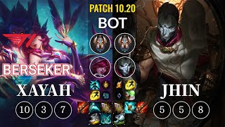 T1 Berseker Xayah vs Jhin Bot - KR Patch 10.20