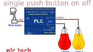 single push button on off plc diagram in mitsubishi