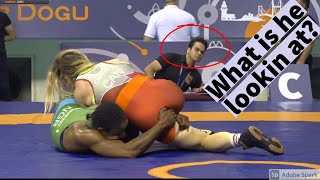 Very aggressive & mean wrestler in women's freestyle wrestling: Part one