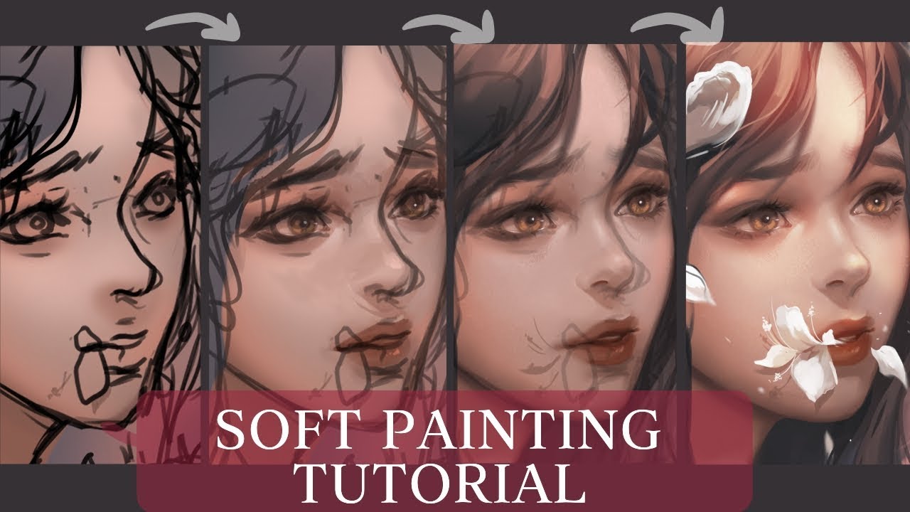 [Medibang] Soft painting + Brush settings TUTORIAL