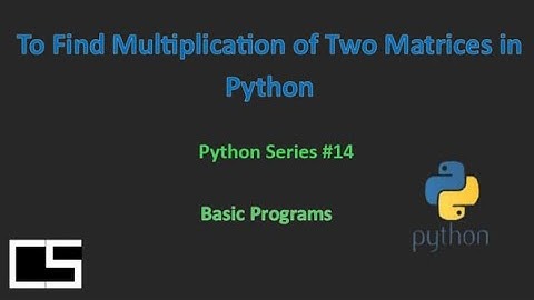 Matrix Multiplication| Python |@CodingwithShameera1