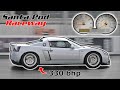 Drag Racing the VX220 - 1/4 mile tests (330bhp 945kg)