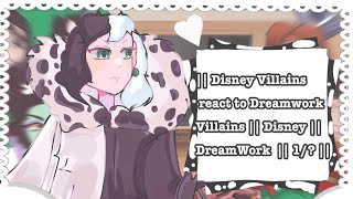 || Disney Villains react to Dreamworks Villains || Disney || DreamWorks || 1/? ||