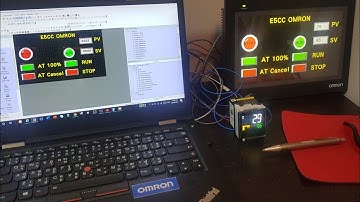 HMI NB Communication Modbus Temperature  E5CC OMRON RS-485 PV SV RUN STOP Auto Tune #omron #HMI_NB