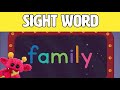 Family  lets learn the sight word family with hubble the alien  nimalz kidz songs and fun