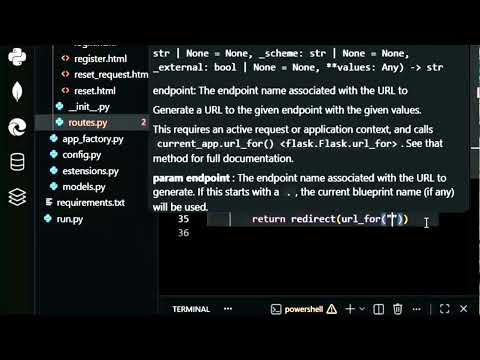 #code how to create a flask app blueprint structure part 5