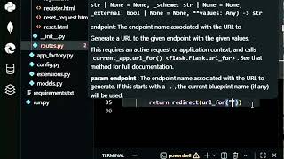 #code how to create a flask app blueprint structure part 5