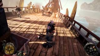Risen 3 Titan Lords - Tutorial: Jump, Roll, Parry, Equip Weapon Basic Combos Sequence (Xbox 360) PC