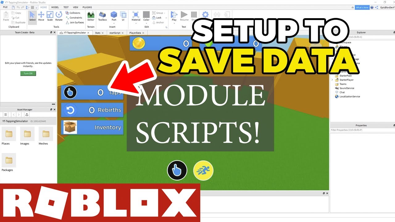 Roblox Scripting Tutorial Module Scripts And Datastore Youtube