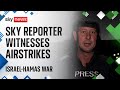 Israel-Hamas war: Sky correspondent witnesses rocket fire