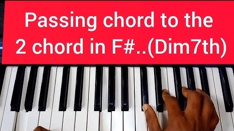 Diminished 7th passing chord to the 2 chord in Key F#🎹🔥