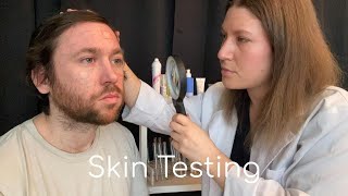 [Real Person ASMR] Dermatology Testing Exam on Face, Scalp & Arms