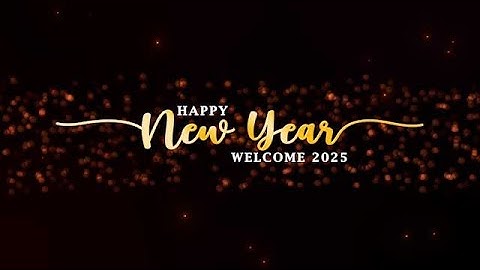 Happy New Year text with bokeh lights stock footage | stock video | Cinefootage