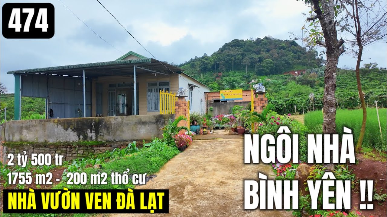 (ĐÃ BÁN)Ngôi nhà bình yên ven Đà Lạt 1755 m2 200 m2 thổ cư 2 tỷ 500 tr