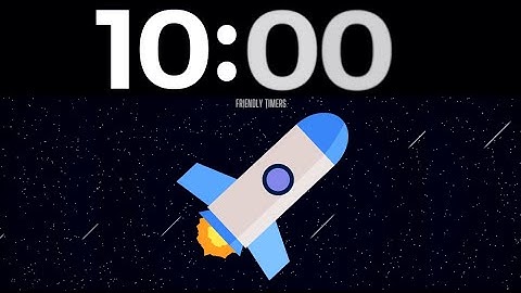 10 Minute Flying Rocket in Space Countdown Timer (with Music)
