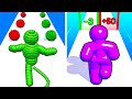 Rope Man Run vs Tall Man Run, Rope & Collect Colorful Yarn Game, Tall Man Run Gameplay Youtube Ep254